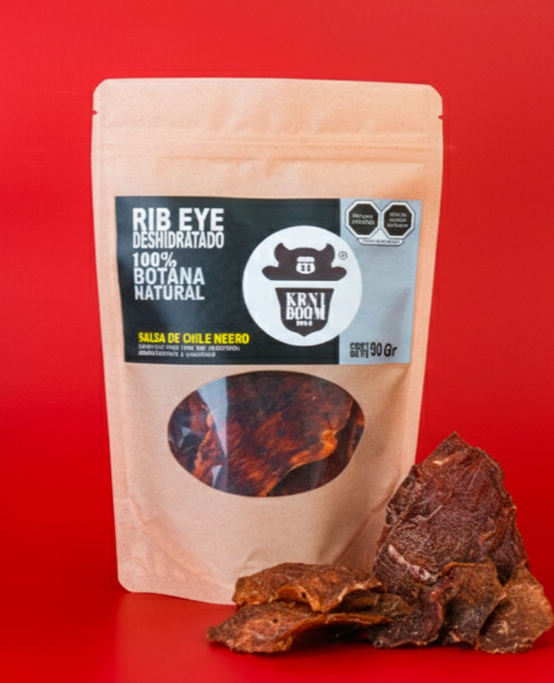 Rib eye salsa de chile negro